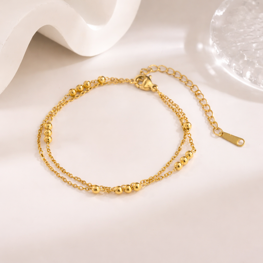 LuxeLayer Bead Bracelet